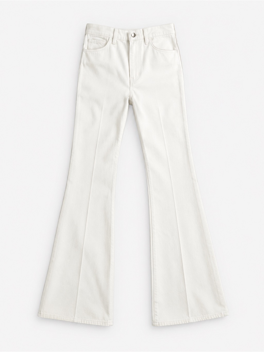 Vintage Flare White Denim Jean Size 9 - Picture 1 of 5
